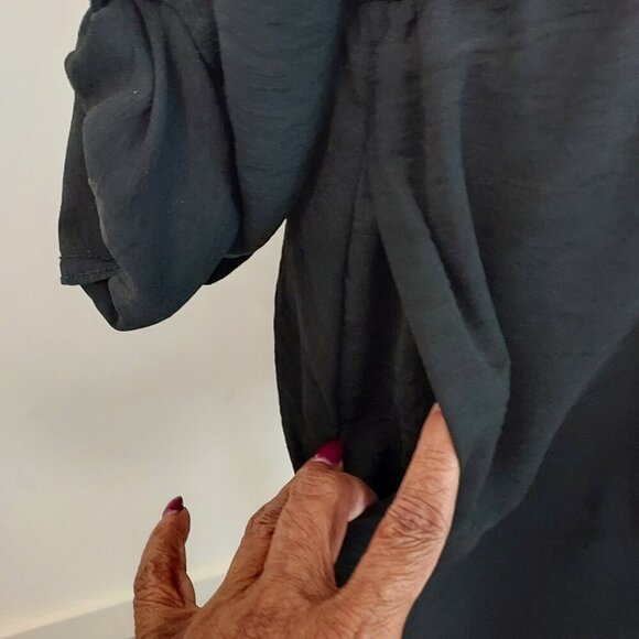 Gibsonlook Black  Shirt Dress With Drawstring Waist Size Medium - Picture 3 of 13